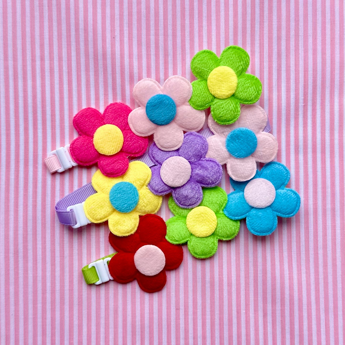Adjustable Multicoloured Flower Dog Collar - Goodest Girl