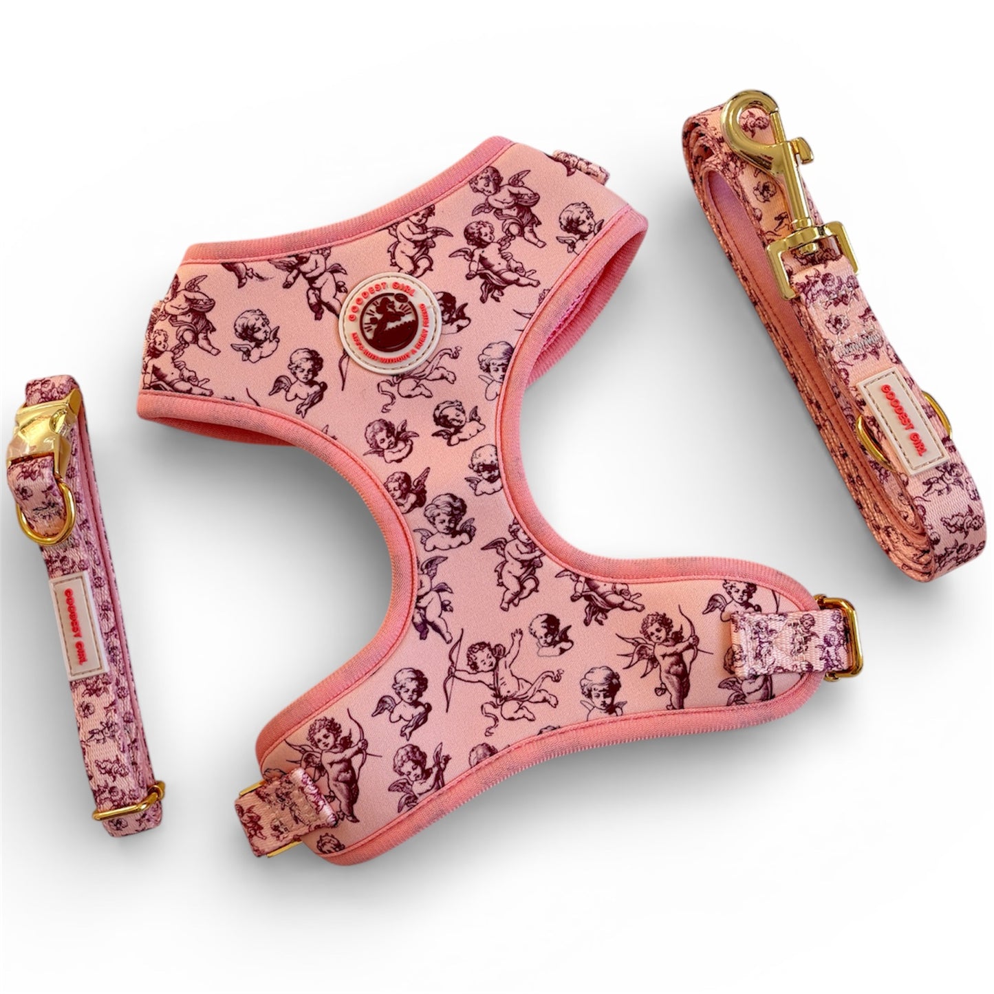 Cupid's Pup Dog Harness, Collar & Lead Bundle